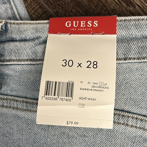NWT Guess High Rise Straight stretch denim - Picture 4 of 6